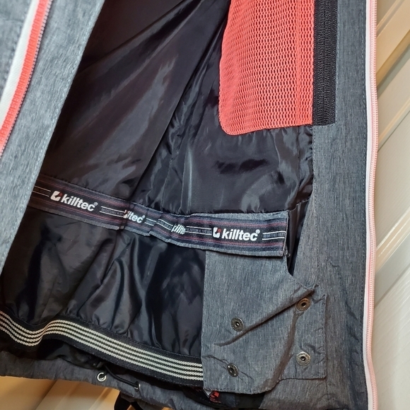 KILLTEC Level 5 Gray Ski Jacket with Detachable Hood Sz 8 - Picture 15 of 16